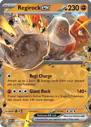 Regirock ex 107 - Holofoil ME Ascended Heroes - Double Rare