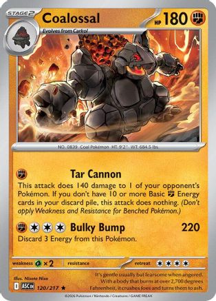 Coalossal 120 - Reverse Holofoil ME Ascended Heroes - Rare