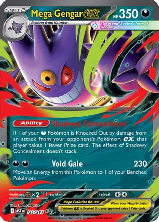 Mega Gengar ex 125/217 - Holofoil ME Ascended Heroes - Double Rare