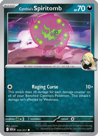 Cynthia's Spiritomb 133/217 - Reverse Holofoil ME Ascended Heroes - Uncommon