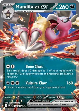 Mandibuzz ex 139 - Holofoil ME Ascended Heroes - Double Rare