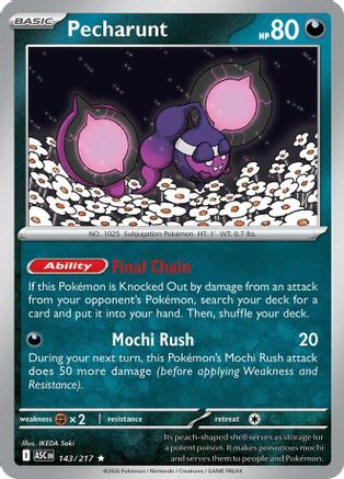 Pecharunt 143 - Reverse Holofoil ME Ascended Heroes - Rare