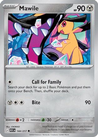 Mawile 144/217 - Reverse Holofoil ME Ascended Heroes - Uncommon