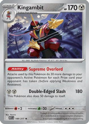 Kingambit 148 - Reverse Holofoil ME Ascended Heroes - Rare