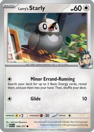 Larry's Starly 168 - Reverse Holofoil ME Ascended Heroes - Common