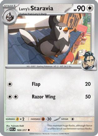 Larry's Staravia 169 - Reverse Holofoil ME Ascended Heroes - Uncommon