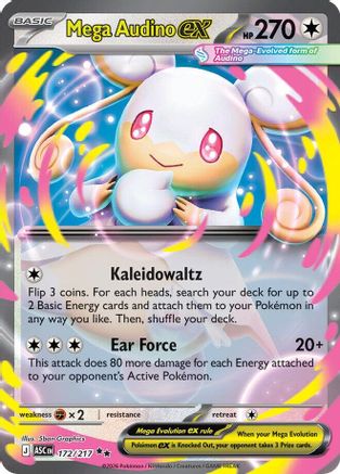 Mega Audino ex 172/217 - Holofoil ME Ascended Heroes - Double Rare