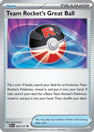 Team Rocket's Great Ball 205 ME Ascended Heroes - Uncommon