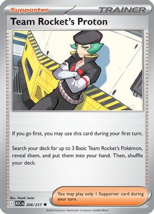 Team Rocket's Proton 208 - Reverse Holofoil ME Ascended Heroes - Uncommon