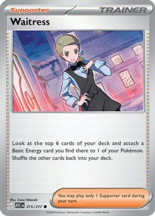 Waitress 215 - Reverse Holofoil ME Ascended Heroes - Common