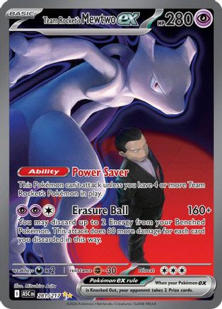 Team Rocket's Mewtwo ex 281/217 - Holofoil ME Ascended Heroes - Special Illustration Rare