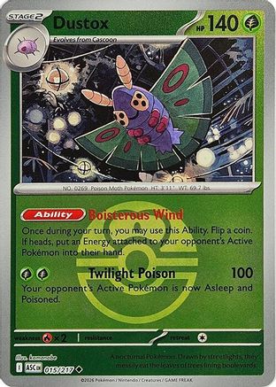 Dustox (Love Ball) 015/217 - Reverse Holofoil ME Ascended Heroes - Uncommon