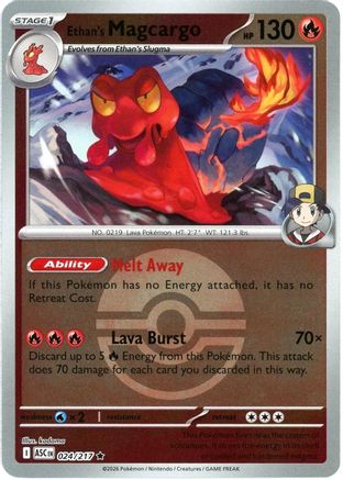 Ethan's Magcargo (Poke Ball) 024/217 - Reverse Holofoil ME Ascended Heroes - Rare