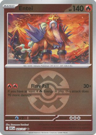 Entei (Quick Ball) 025 - Reverse Holofoil ME Ascended Heroes - Rare