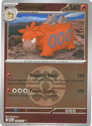 Camerupt (Quick Ball) 028 - Reverse Holofoil ME Ascended Heroes - Uncommon