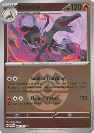 Salazzle (Quick Ball) 035/217 - Reverse Holofoil ME Ascended Heroes - Uncommon