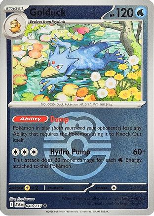 Golduck (Love Ball) 040 - Reverse Holofoil ME Ascended Heroes - Uncommon