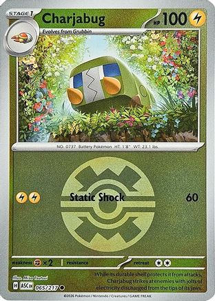 Charjabug (Quick Ball) 065 - Reverse Holofoil ME Ascended Heroes - Common