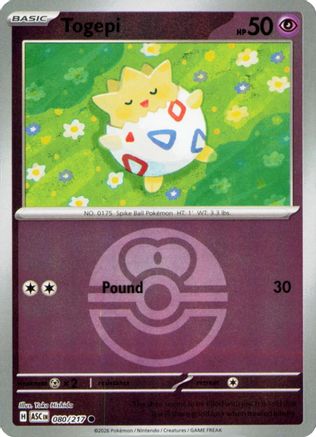 Togepi (Love Ball) 080 - Reverse Holofoil ME Ascended Heroes - Common