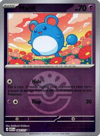 Marill (Friend Ball) 083/217 - Reverse Holofoil ME Ascended Heroes - Common