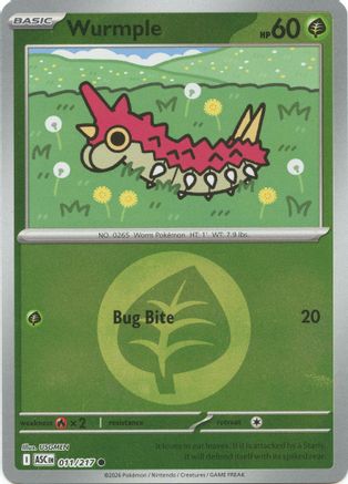 Wurmple (Energy Symbol Pattern) 011 - Reverse Holofoil ME Ascended Heroes - Common