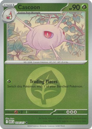 Cascoon (Energy Symbol Pattern) 014 - Reverse Holofoil ME Ascended Heroes - Common