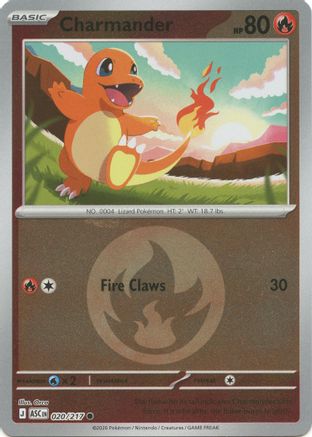 Charmander (Energy Symbol Pattern) 020 - Reverse Holofoil ME Ascended Heroes - Common