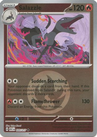 Salazzle (Energy Symbol Pattern) 035/217 - Reverse Holofoil ME Ascended Heroes - Uncommon