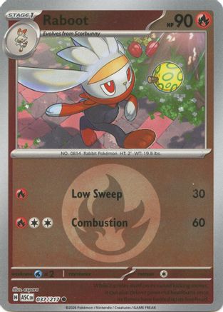 Raboot (Energy Symbol Pattern) 037 - Reverse Holofoil ME Ascended Heroes - Common