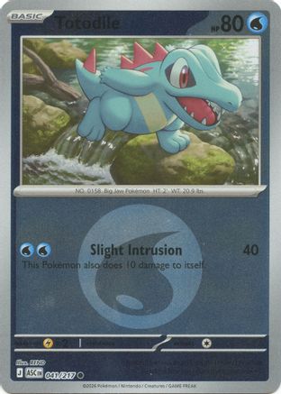 Totodile (Energy Symbol Pattern) 041 - Reverse Holofoil ME Ascended Heroes - Common