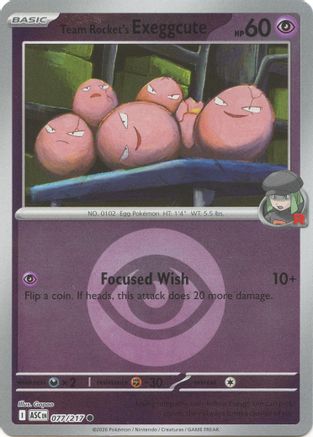 Team Rocket's Exeggcute (Energy Symbol Pattern) 077 - Reverse Holofoil ME Ascended Heroes - Common