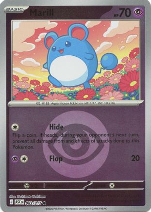 Marill (Energy Symbol Pattern) 083/217 - Reverse Holofoil ME Ascended Heroes - Common