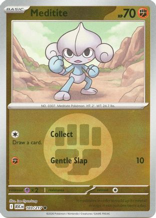 Meditite (Energy Symbol Pattern) 103 - Reverse Holofoil ME Ascended Heroes - Common
