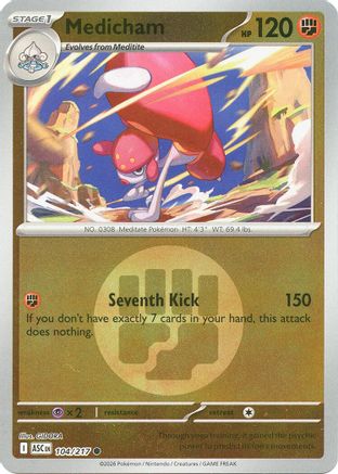 Medicham (Energy Symbol Pattern) 104/217 - Reverse Holofoil ME Ascended Heroes - Common