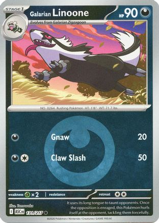 Galarian Linoone (Energy Symbol Pattern) 131 - Reverse Holofoil ME Ascended Heroes - Common