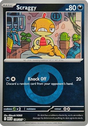 Scraggy (Energy Symbol Pattern) 134 - Reverse Holofoil ME Ascended Heroes - Common