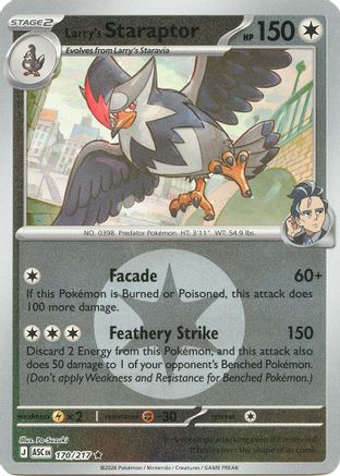 Larry's Staraptor (Energy Symbol Pattern) 170/217 - Reverse Holofoil ME Ascended Heroes - Rare