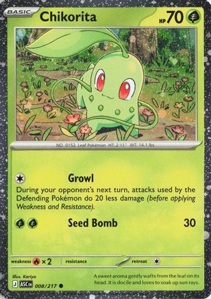Chikorita (Cosmos Holo) 008 - Holofoil Miscellaneous Cards & Products - Common