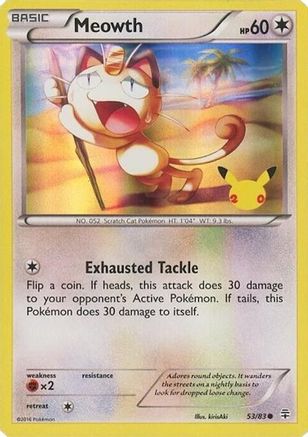 Meowth (20th Anniversary) 053/83 - Holofoil Miscellaneous Cards & Products - Promo