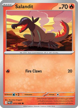 Salandit 015 - Reverse Holofoil ME03 Perfect Order - Common