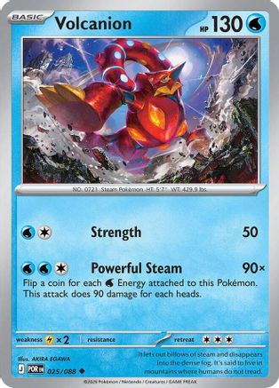 Volcanion 025 - Reverse Holofoil ME03 Perfect Order - Uncommon
