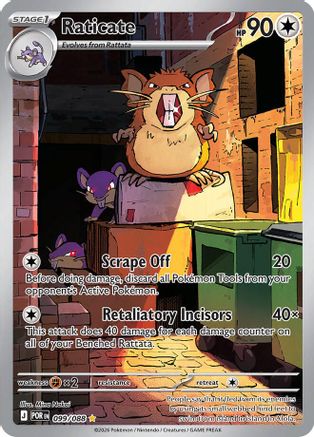 Raticate 099/088 - Holofoil ME03 Perfect Order - Illustration Rare