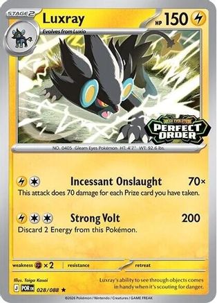 Luxray (Perfect Order Stamped) 028 - Holofoil Miscellaneous Cards & Products - Rare