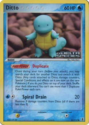 Ditto (Squirtle) 064/113 - Reverse Holofoil Miscellaneous Cards & Products - Common