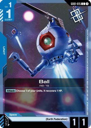 Ball (Judge Pack 02) (GD01-015) - Gundam Promotional Cards Holofoil