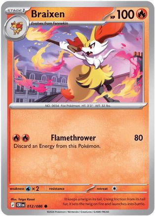 Braixen 012 ME04 Chaos Rising - Common