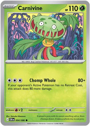 Carnivine 004 - Reverse Holofoil ME04 Chaos Rising - Common