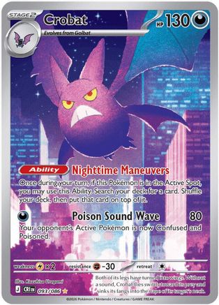 Crobat 093/086 - Holofoil ME04 Chaos Rising - Illustration Rare