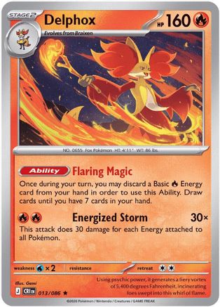 Delphox 013 - Holofoil ME04 Chaos Rising - Rare