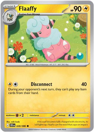 Flaaffy 028 - Reverse Holofoil ME04 Chaos Rising - Common